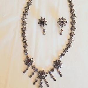 Purple Simulated Stone Necklace 20"